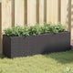 Vidaxx jardinière avec 3 pots 105x30x32 cm poly rotin noir