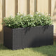 Vidaxx jardinière avec 2 pots 72x30x32 cm poly rotin noir