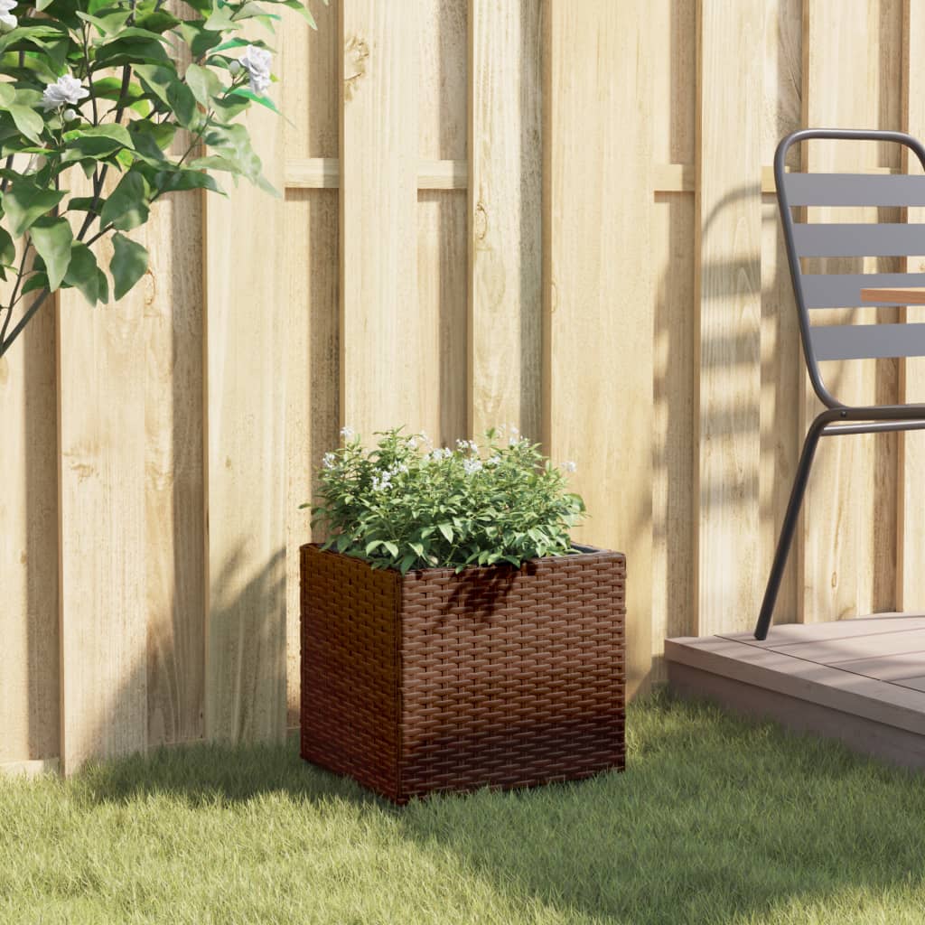 Vidaxx jardinière 36x30x32 cm poly rotin marron