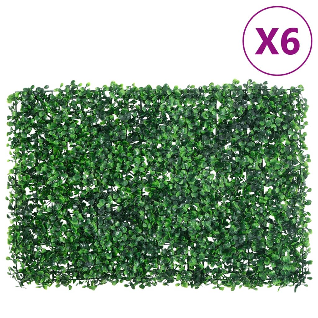 Vidaxxl clôture avec arbuste artificiel 6 pcs 40x60 cm vert