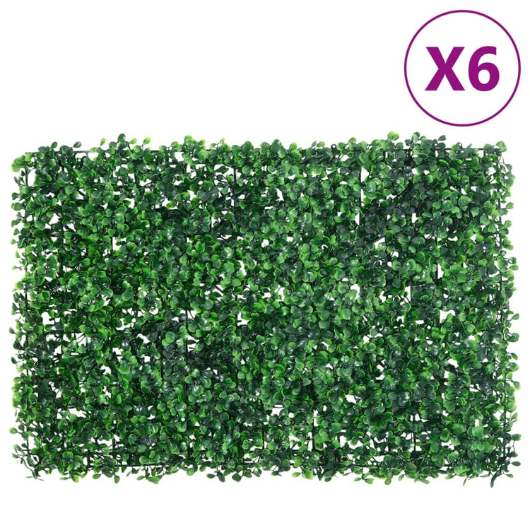 Vidaxxl clôture avec arbuste artificiel 6 pcs 40x60 cm vert