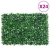 Vidaxxl clôture avec arbuste artificiel 24 pcs 40x60 cm vert