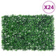 Vidaxxl clôture avec arbuste artificiel 24 pcs 40x60 cm vert