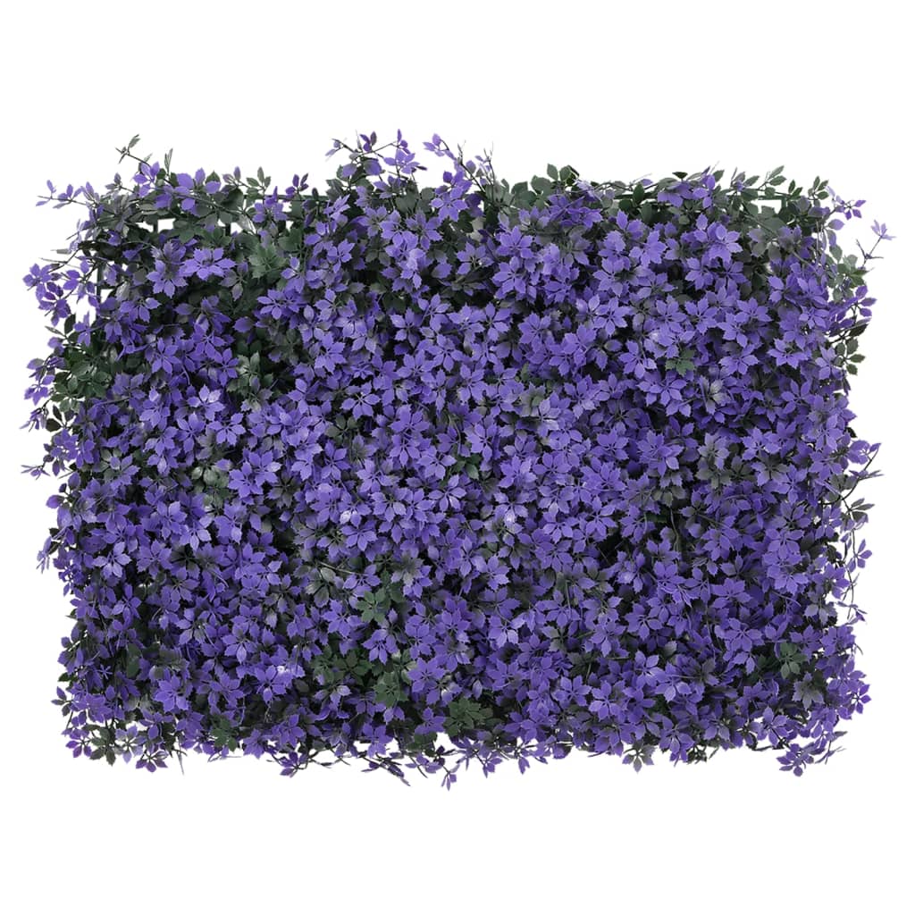 Fence vidaxl avec feuilles artificielles 6 pcs 40x60 cm violet