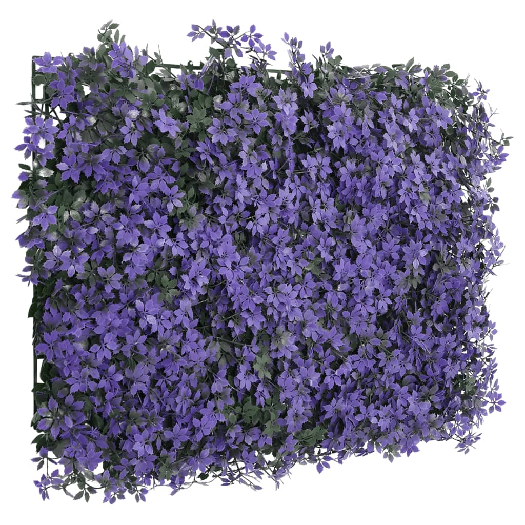 Fence vidaxl avec feuilles artificielles 6 pcs 40x60 cm violet