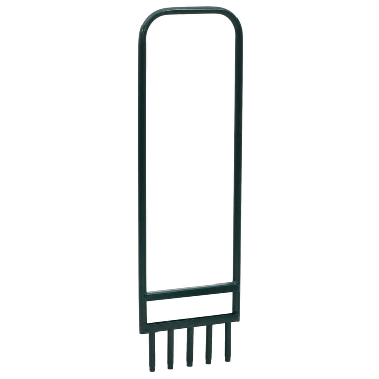 Aérateur de pelouse Vidaxl avec 5 dents creuses, acier thermolaqué, vert