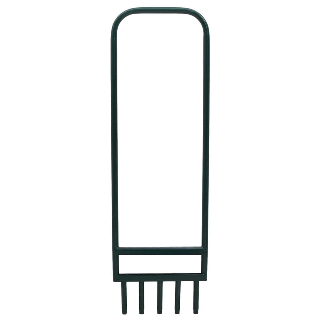 Aérateur de pelouse Vidaxl avec 5 dents creuses, acier thermolaqué, vert