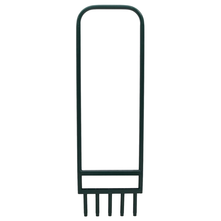 Aérateur de pelouse Vidaxl avec 5 dents creuses, acier thermolaqué, vert