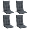 Coussins de chaise vidaxl 4 st haut de dos oxford tissu anthracite -colored