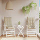 Coussins de chaise vidaxl 2 st haut de dos oxford tissu beige