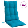 VidaXL coussins de chaise 2 pcs dossier haut tissu oxford bleu clair