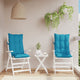 VidaXL coussins de chaise 2 pcs dossier haut tissu oxford bleu clair