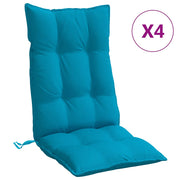 Coussins de chaise vidaxl 4 st haut de dos oxford tissu bleu clair - afbeelding 2