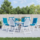 Coussins de chaise vidaxl 6 st haut de dos oxford tissu bleu clair