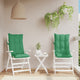 Coussins de chaise vidaxl 2 st haut de dos oxford tissu vert