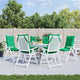 Coussins de chaise vidaxl 6 st haut de dos oxford tissu vert