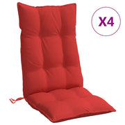 Coussins de chaise vidaxl 4 st haut de dos oxford tissu rouge - afbeelding 2