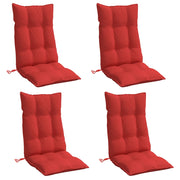 Coussins de chaise vidaxl 4 st haut de dos oxford tissu rouge - afbeelding 3