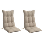Coussins de chaise vidaxl 2 st haut de dos oxford tissu taupe - afbeelding 3