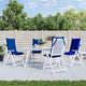 Coussins de chaise vidaxl 4 st haut de dos oxford tissu royal bleu