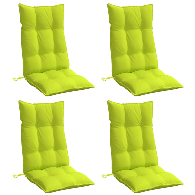 Coussins de chaise vidaxl 4 st haut de dos oxford tissu vert vif vert
