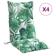 Coussins de chaise vidaxl 4 st motif de feuille arrière haute tissu oxford - afbeelding 2
