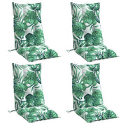 Coussins de chaise vidaxl 4 st motif de feuille arrière haute tissu oxford - afbeelding 3