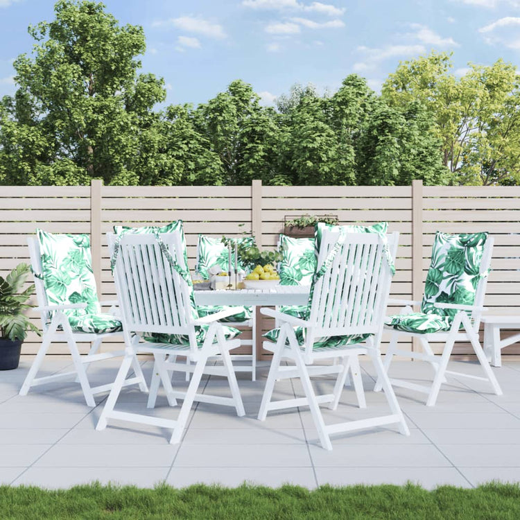 Coussins de chaise vidaxl 6 st met du dossier haut de gamme oxford tissu