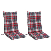 Coussins de chaise vidaxl 2 st du dossier haut de dos en diamant oxford tissu rouge - afbeelding 3
