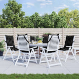 Coussins de chaise vidaxl 6 st dossier haut de dos de diamant tissu oxford tissu noir - afbeelding 1