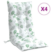 Coussins de chaise vidaxl 4 st motif de feuille arrière haute tissu oxford - afbeelding 2