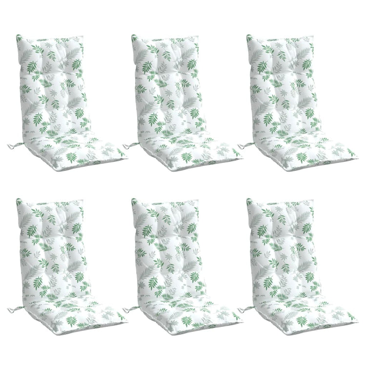 Coussins de chaise vidaxl 6 st met du dossier haut de gamme oxford tissu
