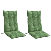 Coussins de chaise vidaxl 2 st motif de feuilles arrière hautes tissu oxford - afbeelding 3
