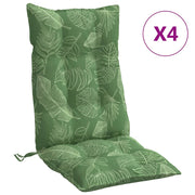 Coussins de chaise vidaxl 4 st motif de feuille arrière haute tissu oxford - afbeelding 2