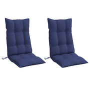 Coussins de chaise vidaxl 2 st haut dos oxford tissu marin bleu - afbeelding 3