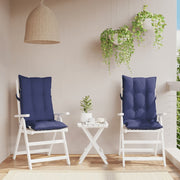 Coussins de chaise vidaxl 2 st haut dos oxford tissu marin bleu - afbeelding 1