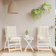 Coussins de chaise vidaxl 2 pcs bas dos oxford tissu crème -colored