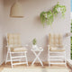 Coussins de chaise vidaxl 2 pcs bas dos oxford tissu beige
