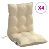 Coussins de chaise vidaxl 4 pcs bas dos oxford tissu beige