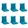 Coussins de chaise vidaxl 6 pcs bas dos oxford tissu bleu clair