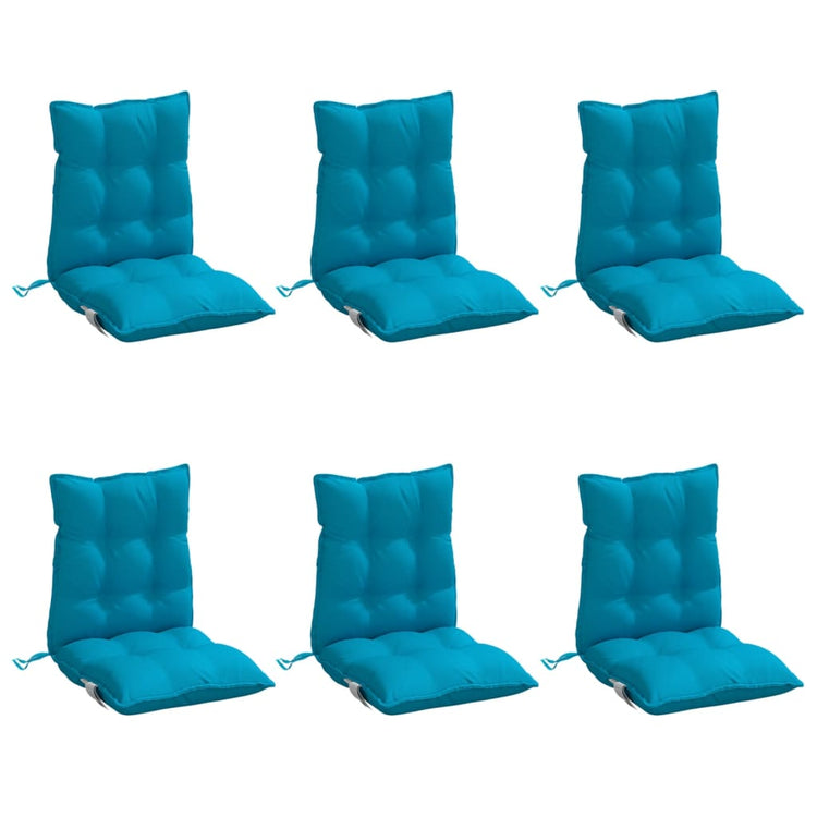 Coussins de chaise vidaxl 6 pcs bas dos oxford tissu bleu clair