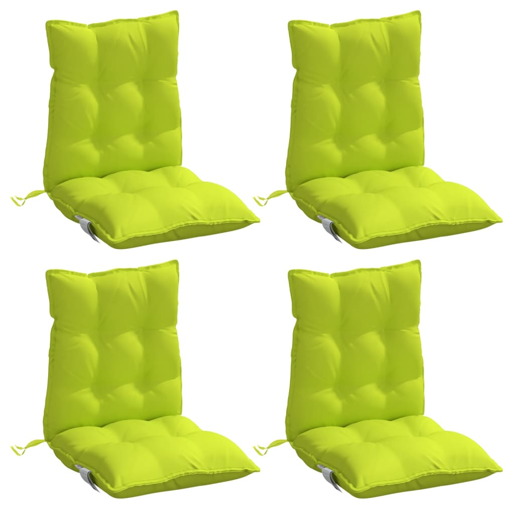 Coussins de chaise vidaxl 4 pcs bas dos oxford tissu brillant vert