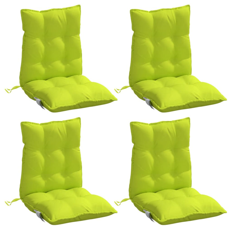Coussins de chaise vidaxl 4 pcs bas dos oxford tissu brillant vert