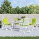 Coussins de chaise vidaxl 4 pcs bas dos oxford tissu brillant vert