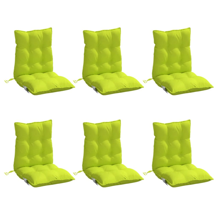 Coussins de chaise vidaxl 6 pcs bas du dos oxford green vif vert