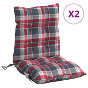 Coussins de chaise vidaxl 2 pcs Low arrière de fenêtre arrière motif oxford tissu rouge - afbeelding 2
