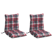 Coussins de chaise vidaxl 2 pcs Low arrière de fenêtre arrière motif oxford tissu rouge - afbeelding 3