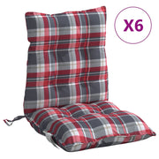 Coussins de chaise vidaxl 6 pcs modernes de fenêtre arrière basse oxford tissu rouge - afbeelding 2