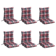 Coussins de chaise vidaxl 6 pcs modernes de fenêtre arrière basse oxford tissu rouge - afbeelding 3