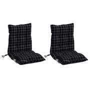 Coussins de chaise vidaxl 2 pcs Low arrière de fenêtre arrière motif oxford tissu noir - afbeelding 3